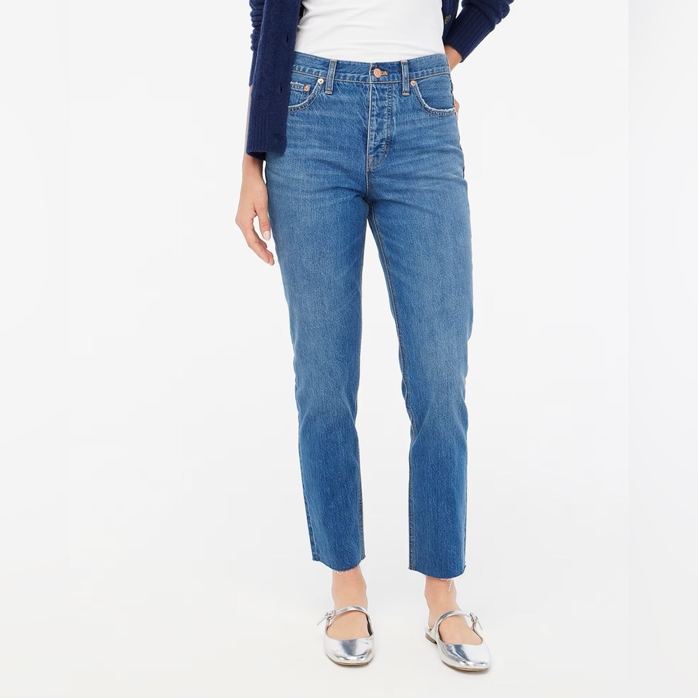 J.Crew Premium Edition High Rise Straight Jean with Button Fly. Size 25